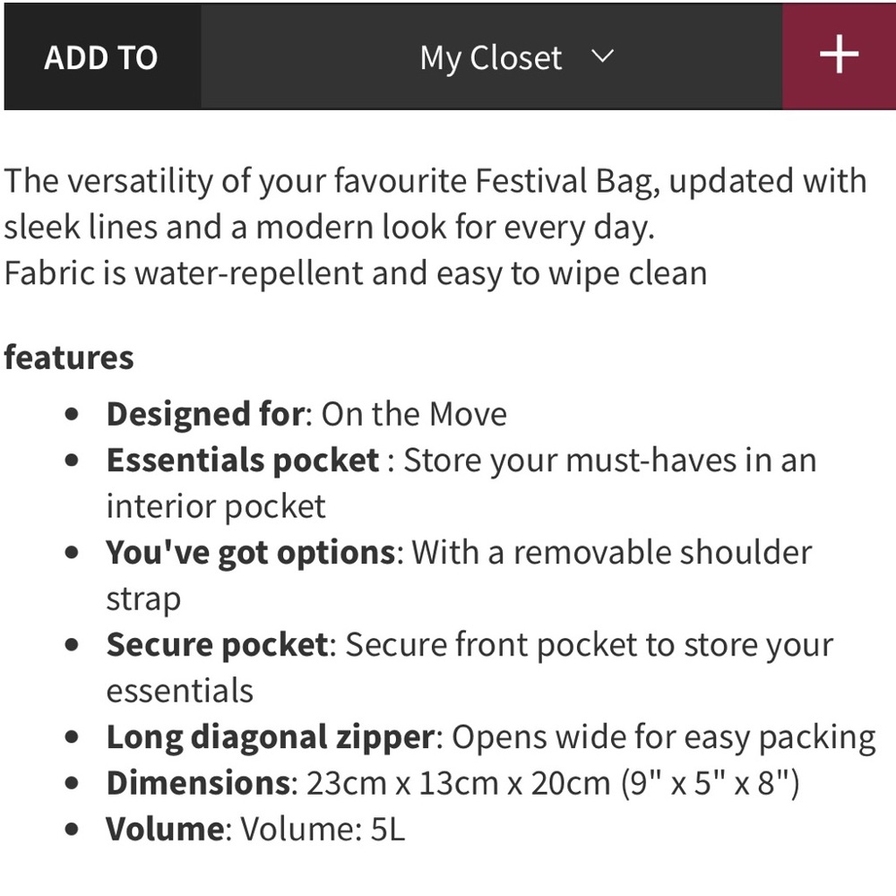 Lululemon All Night Festival Bag Vol 5L in Black /Gold - Picture 16 of 16
